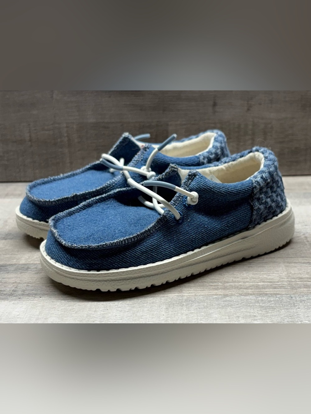Hey Dude Kids Denim Blue Slip-On Sneakers